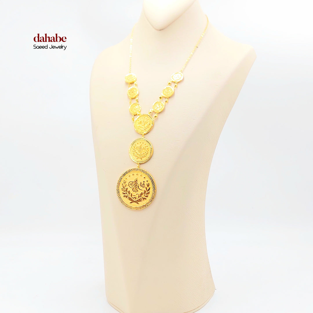 21K Gold Ottoman Medallion Necklace