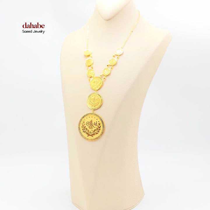 21K Gold Ottoman Medallion Necklace