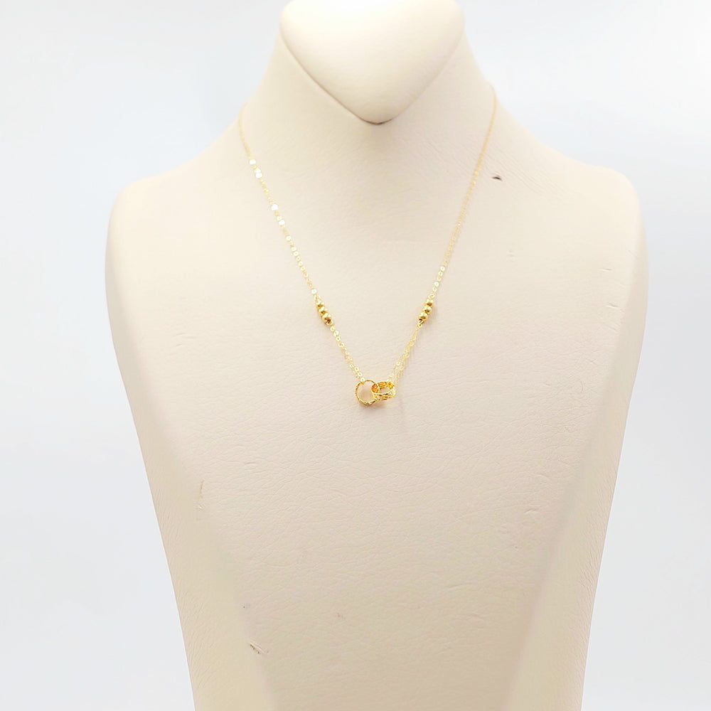 21K Gold Interlocking Circle Necklace