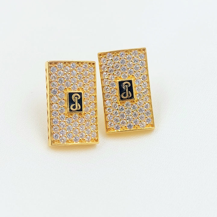Zircon Studded Cuban Links Earrings