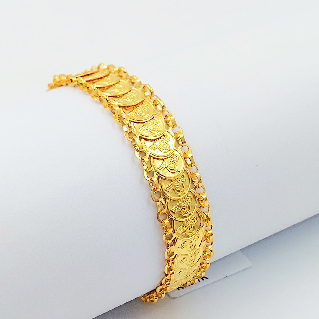 Eighths Rashadi Bracelet Made of 21K Gold by Saeed Jewelry 