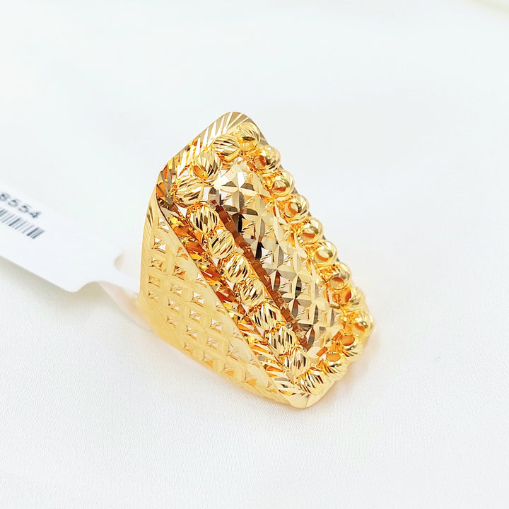 21K Gold Textured Statement Ring