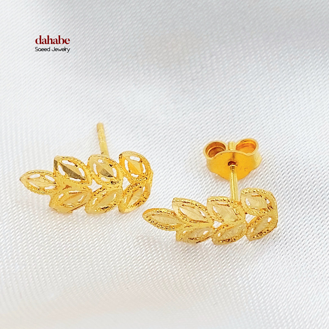 21K Gold Leaf Climber Earrings