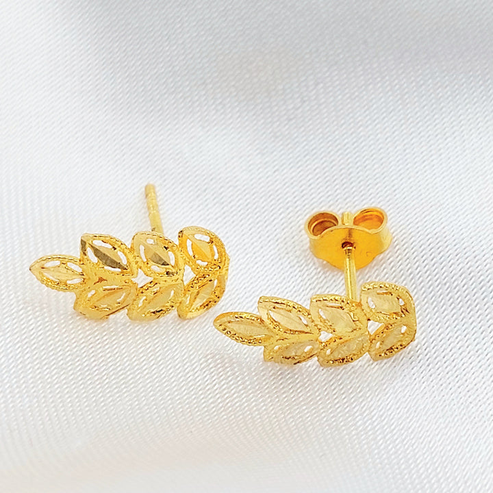 21K Gold Leaf Climber Earrings