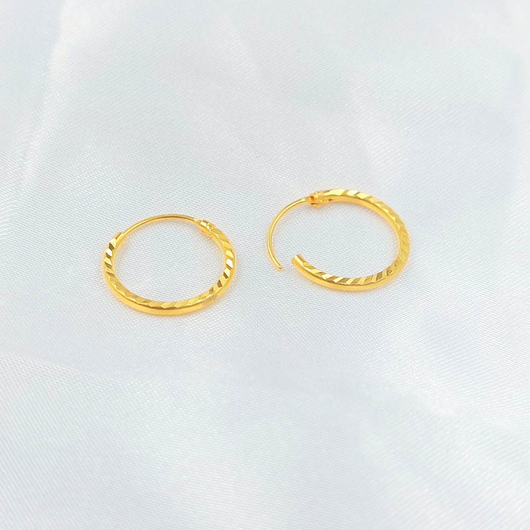 21K حلق ذبلة-مجوهرات الشيخ سعيد-Saeed Jewelry 