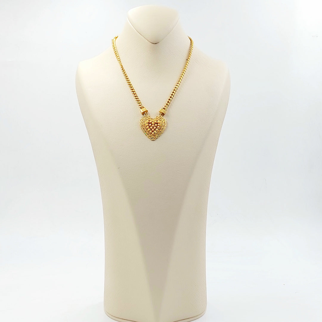 21K عقد قلب اكسترا-مجوهرات الشيخ سعيد-Saeed Jewelry 