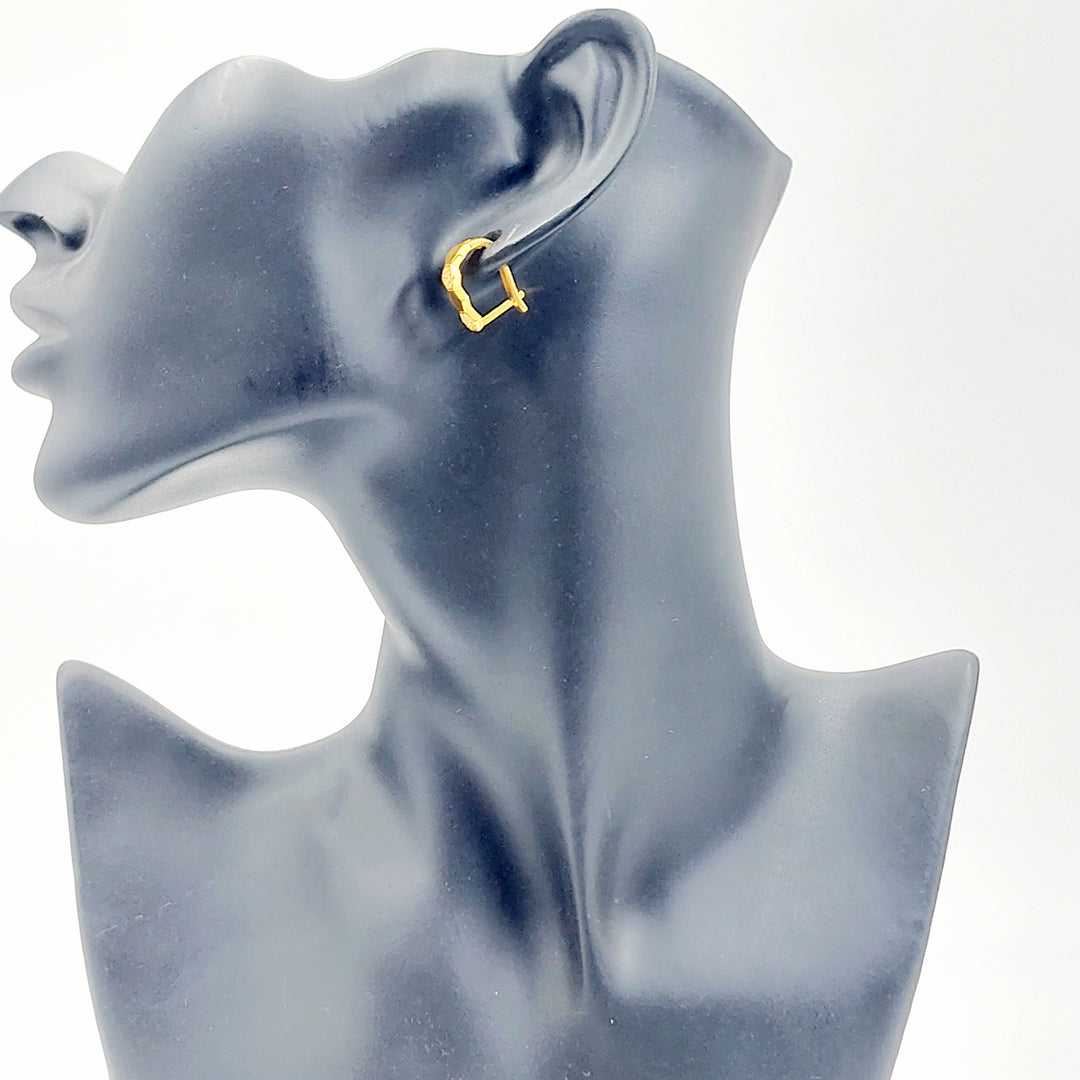 Zircon Studded Hoop Earrings