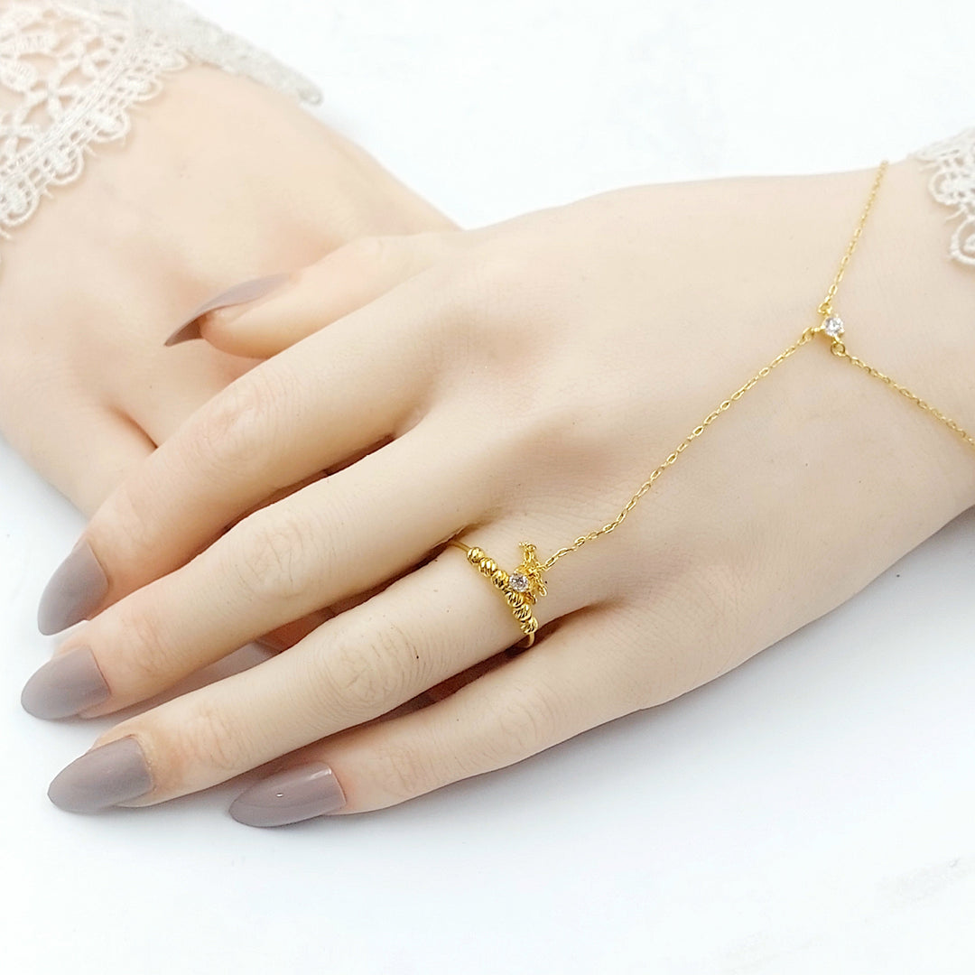 21K كف اكسترا مرصع-مجوهرات الشيخ سعيد-Saeed Jewelry 