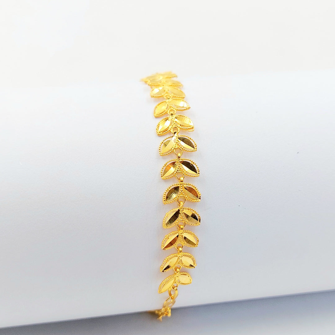 Leaf Bracelet Made of 21K Gold by Saeed Jewelry 