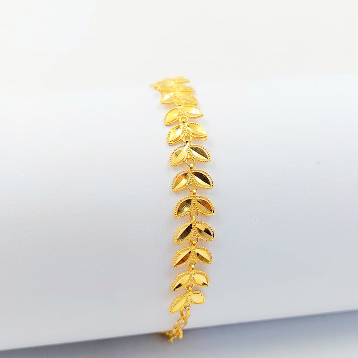 Leaf Bracelet Made of 21K Gold by Saeed Jewelry 