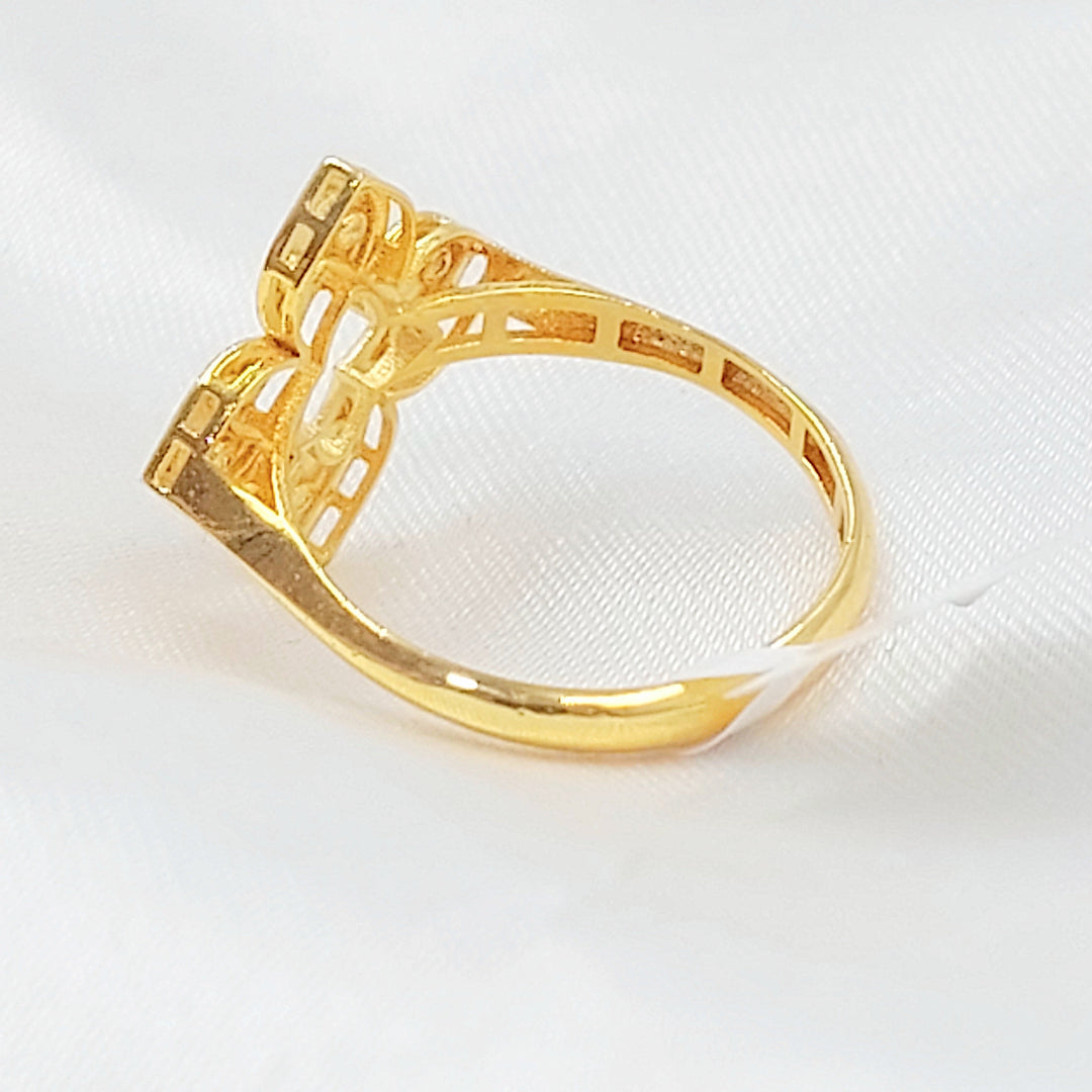 Deluxe Rose Ring Made of 21K Gold by Saeed Jewelry 