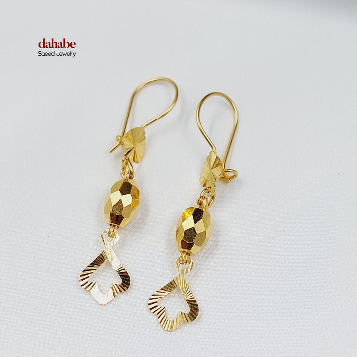 21K حلق شنكل ناعم-مجوهرات الشيخ سعيد-Saeed Jewelry 