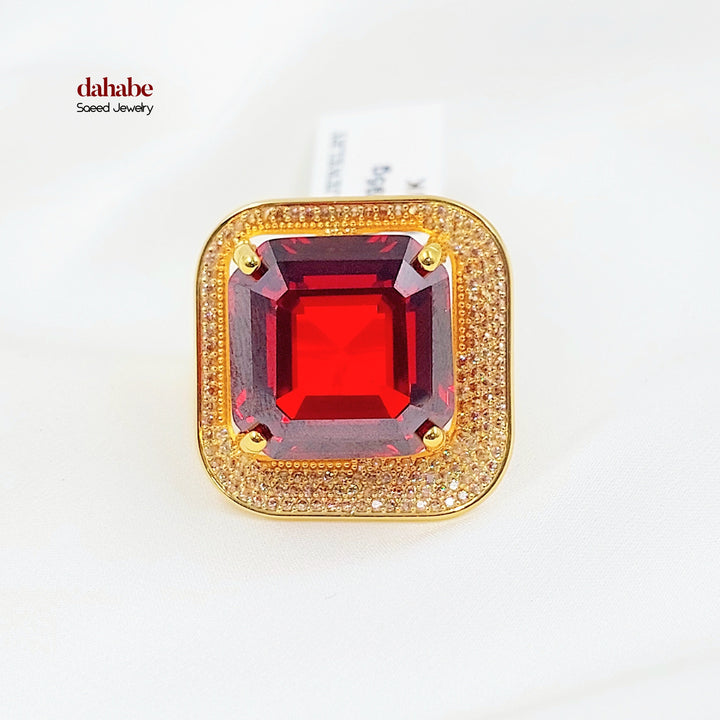 Zircon Studded Deluxe Ring