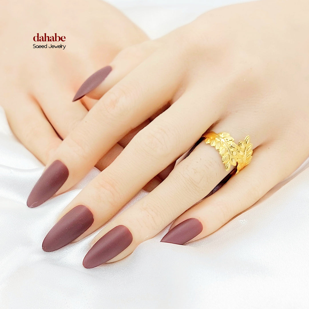 18K Gold Leaf Wrap Ring