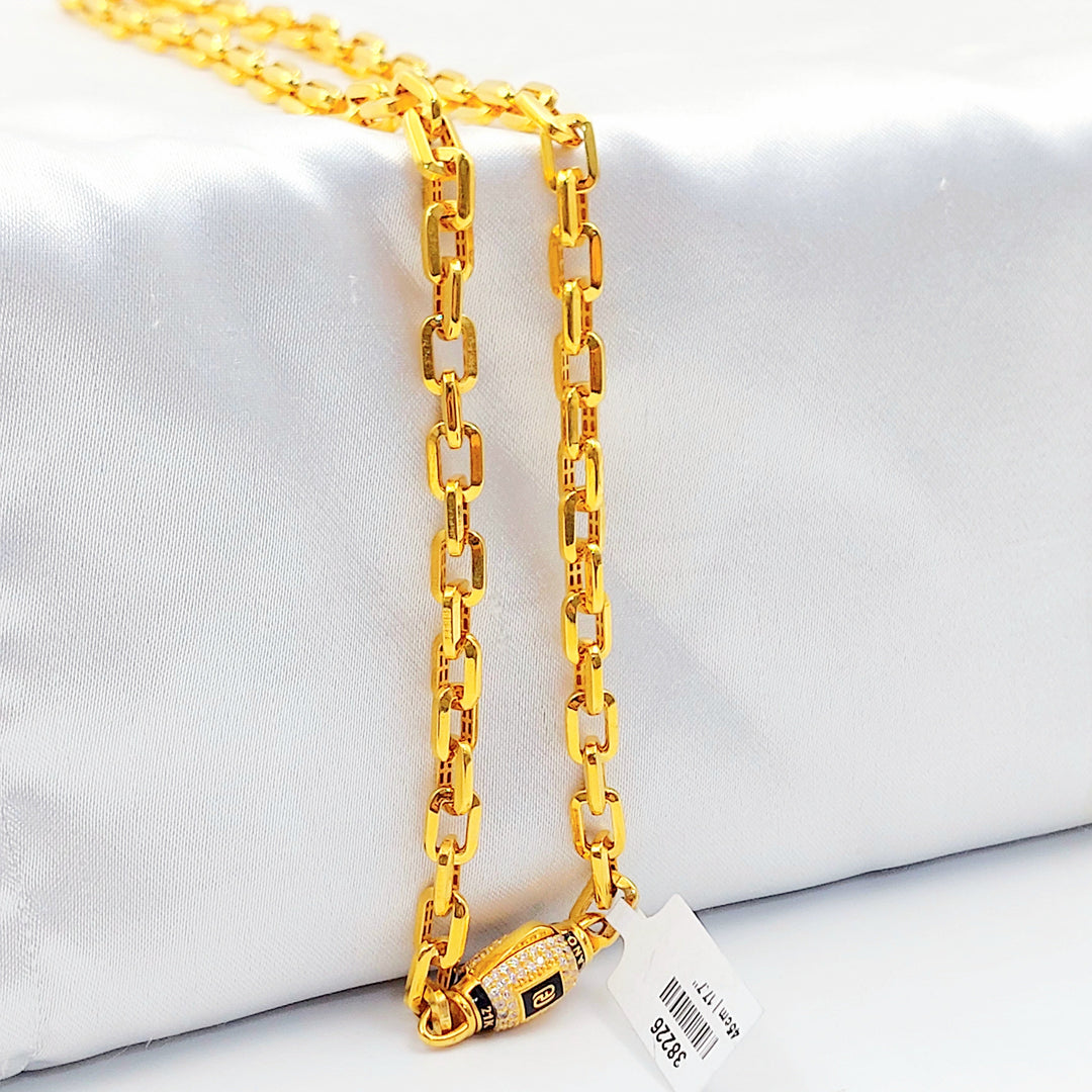 Zircon Studded Paperclip Necklace