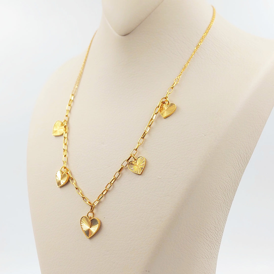 Heart Joy Necklace Made of 21K Gold by Saeed Jewelry 