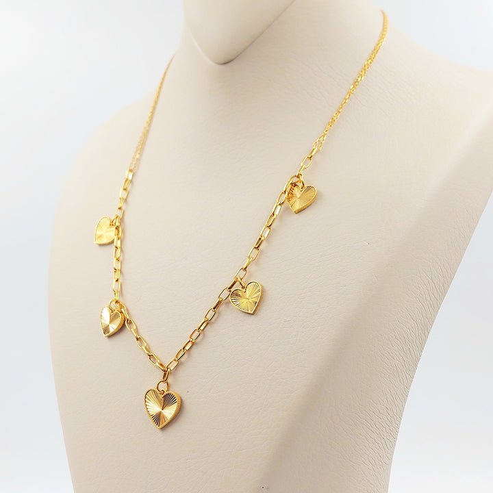 Heart Joy Necklace Made of 21K Gold by Saeed Jewelry 