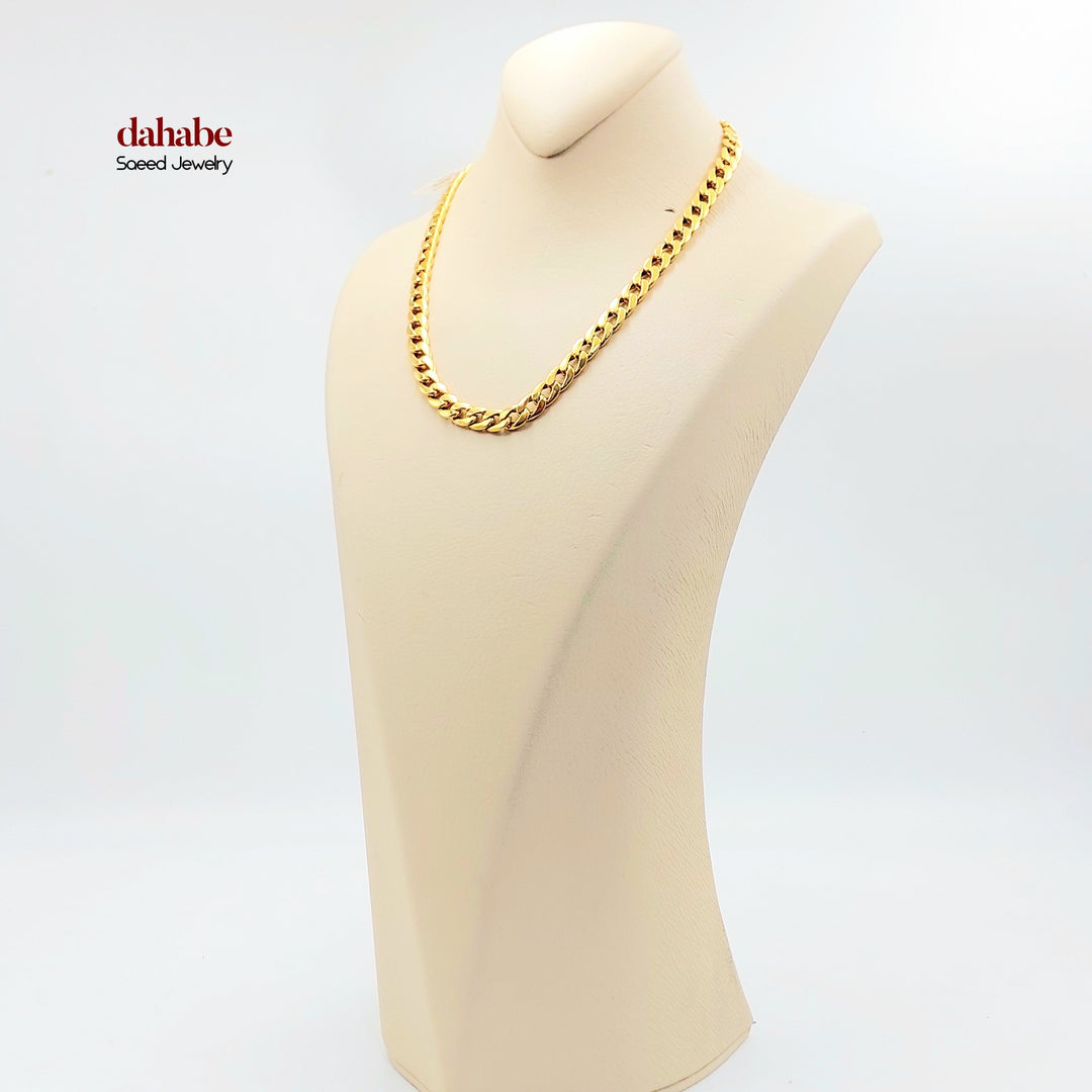 21K Gold Cuban Link Necklace