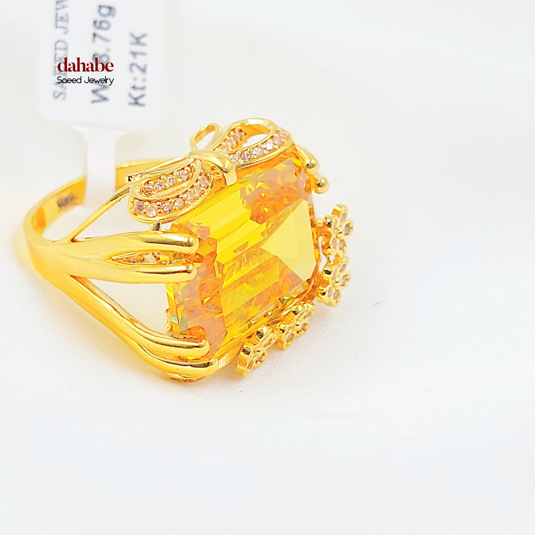 Zircon Studded Deluxe Ring
