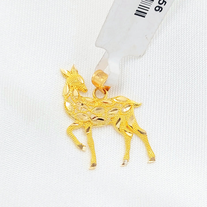 21K Gold Gazelle Pendant