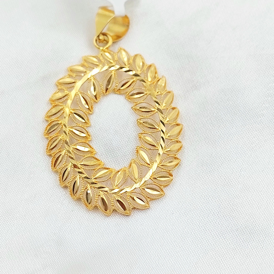 Leaf Pendant Made of 21K Gold by Saeed Jewelry 