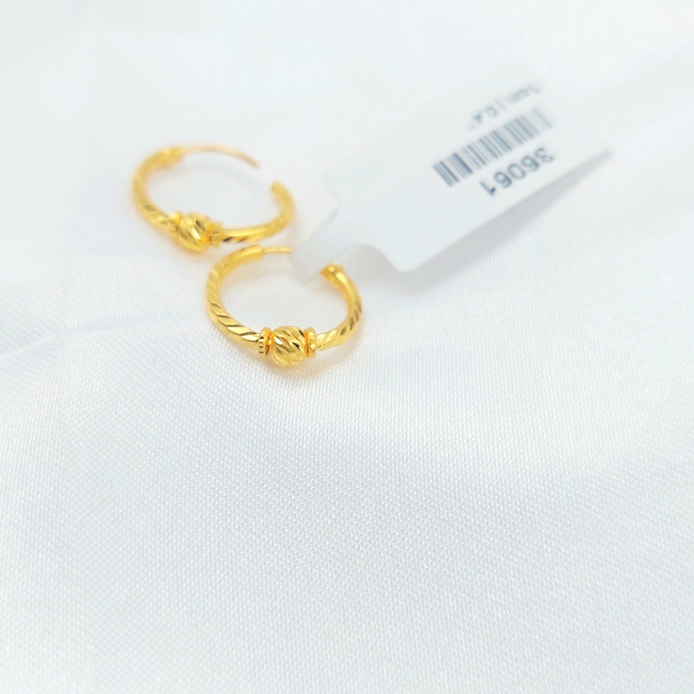 21K حلق ذبلة-مجوهرات الشيخ سعيد-Saeed Jewelry 