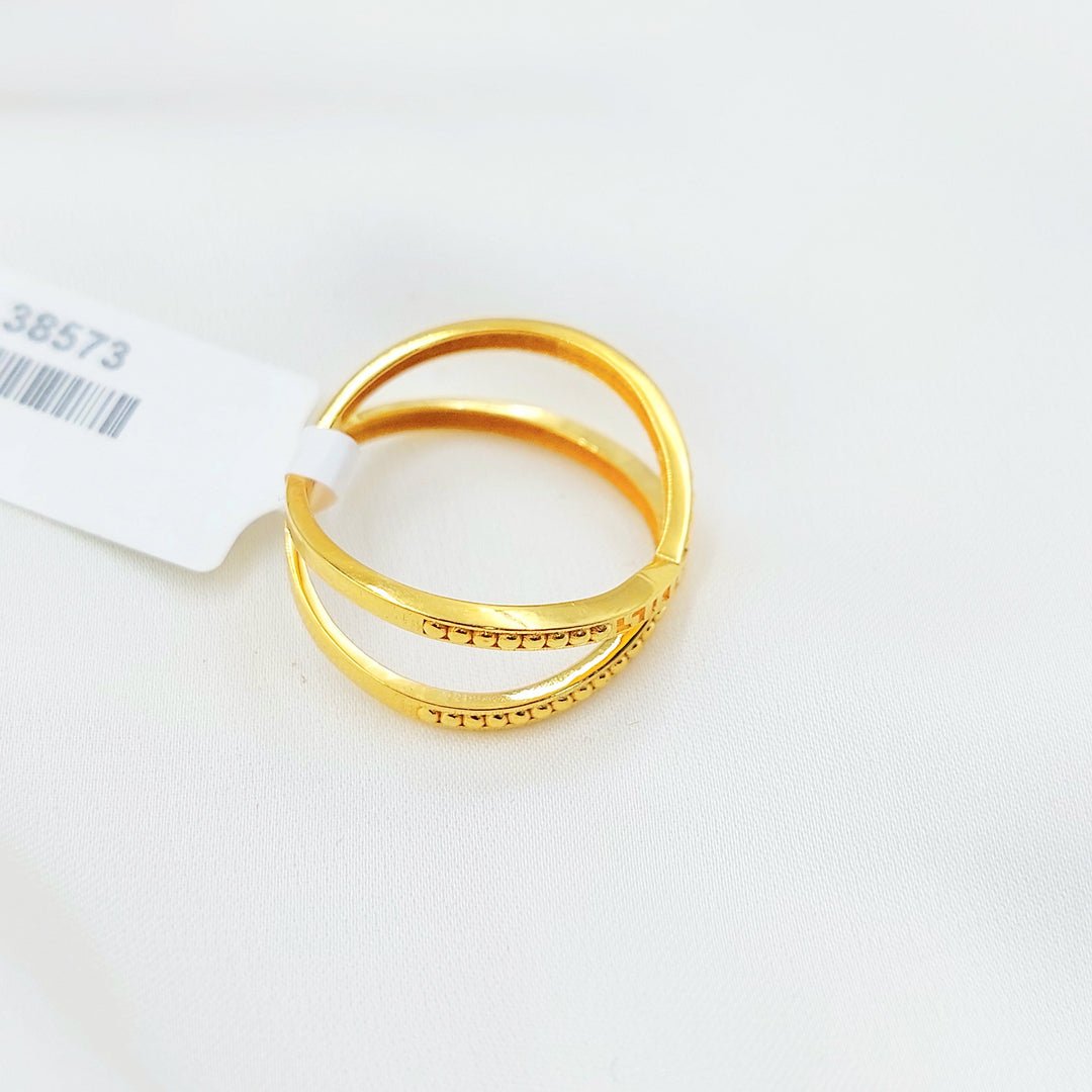 21K Gold Crossover Ring