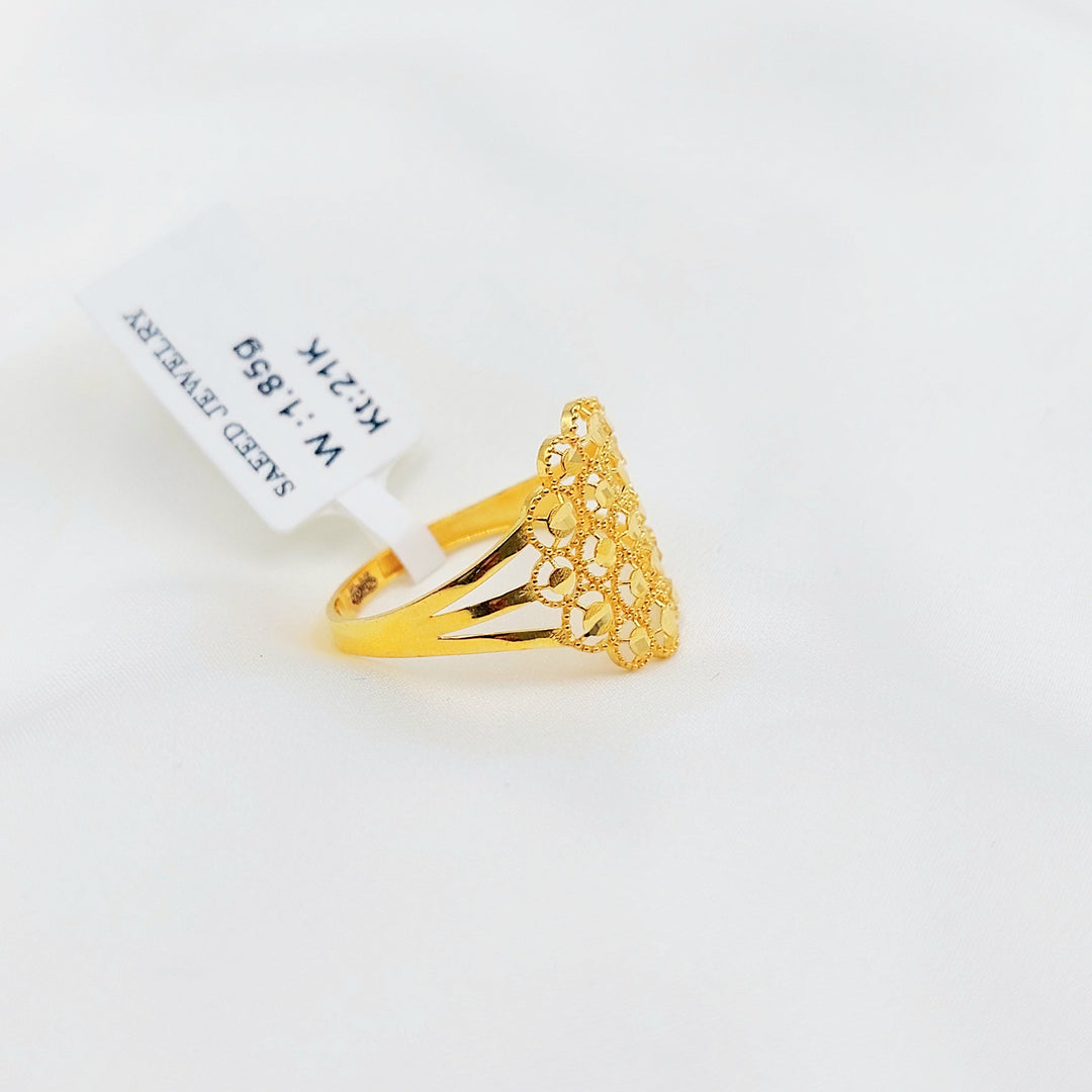 21K Gold Honeycomb Statement Ring