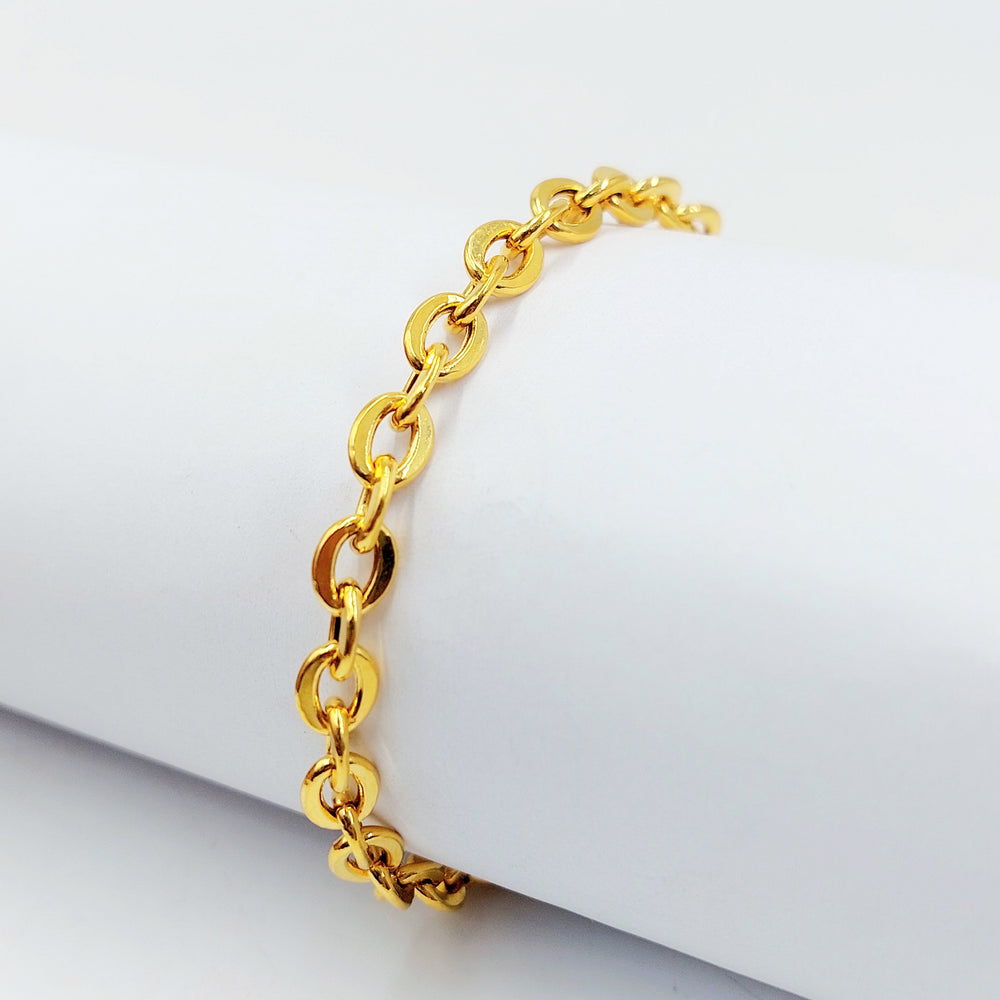 Deluxe Rounded Bracelet Made of 21K Gold by Saeed Jewelry 