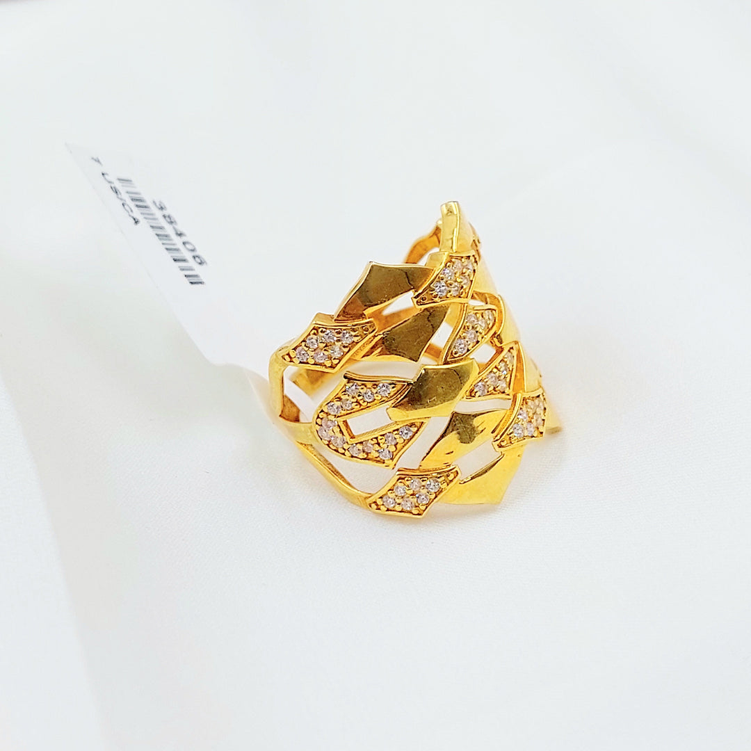 Zircon Studded Deluxe Ring
