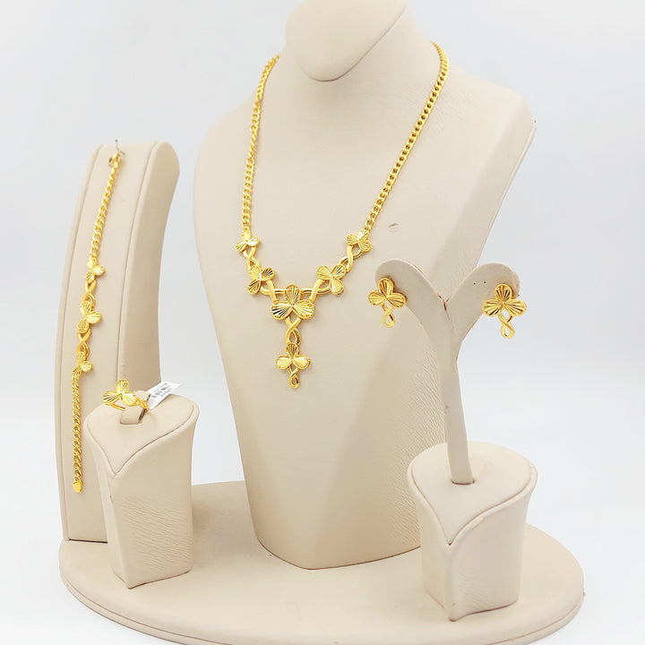 Deluxe Rose Set Made of 21K Gold by Saeed Jewelry 