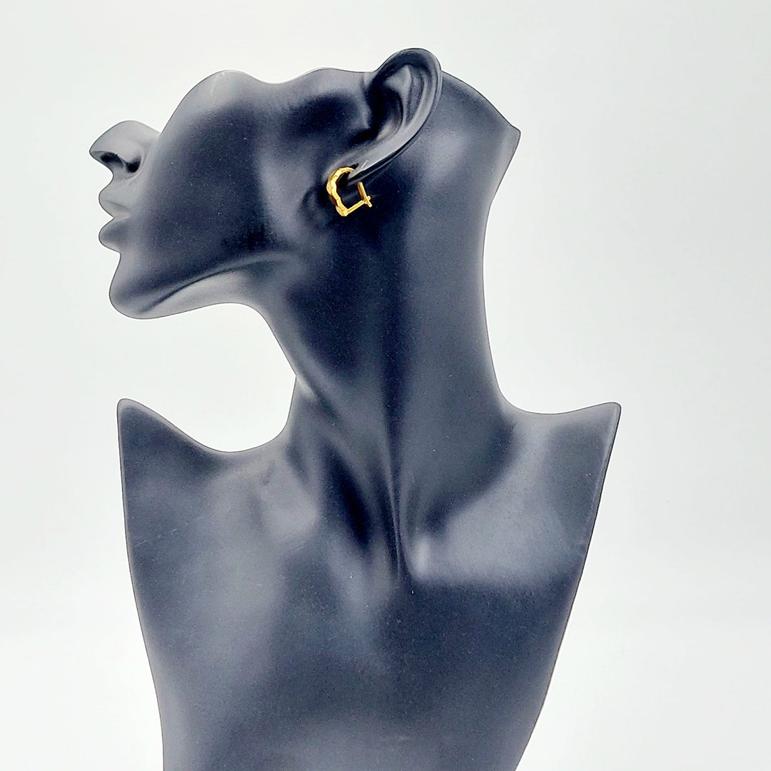 Zircon Studded Hoop Earrings