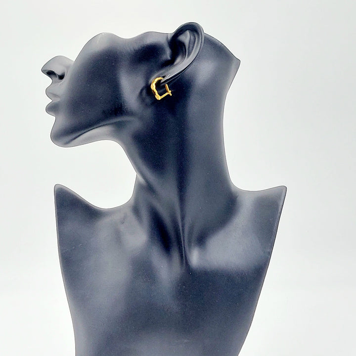 Zircon Studded Hoop Earrings