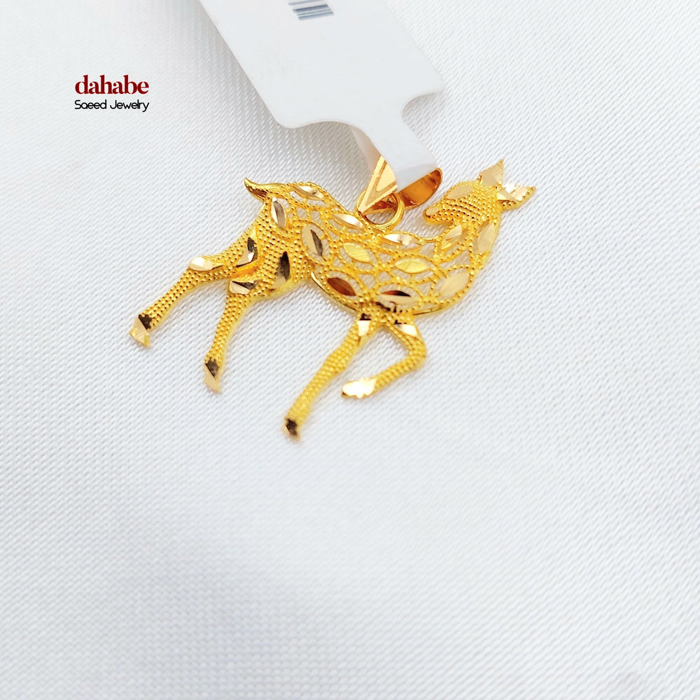 21K تعليقة غزال اكسترا-مجوهرات الشيخ سعيد-Saeed Jewelry 