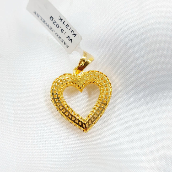Heart Pendant Made of 21K Gold by Saeed Jewelry 