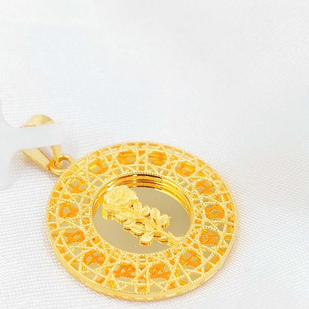 Deluxe Ounce Pendant Made of 21K Gold by Saeed Jewelry 
