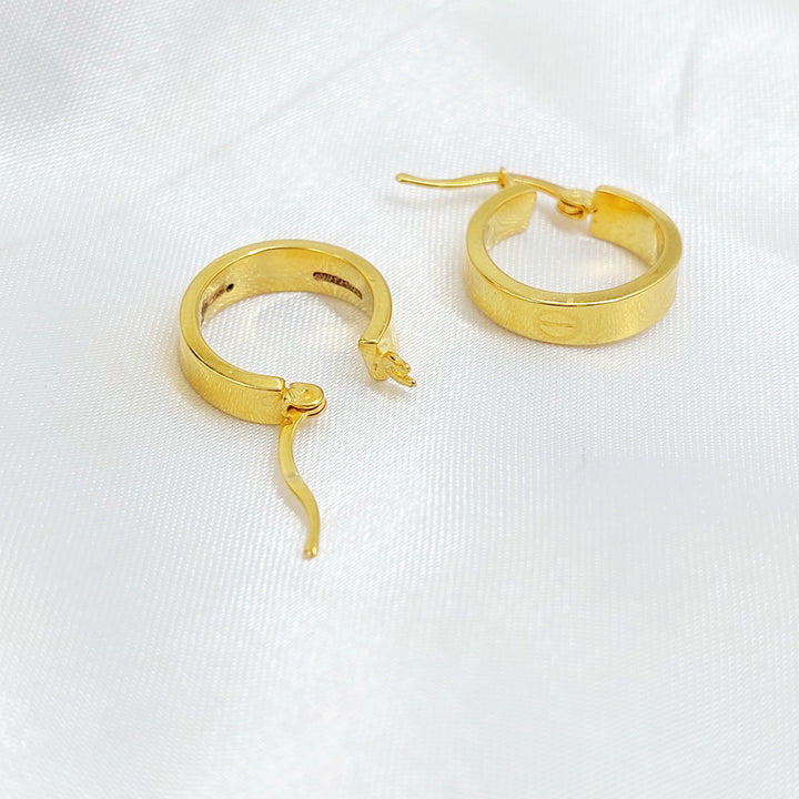 Rashadi Hoop Earrings Made of 21K Gold by Saeed Jewelry 