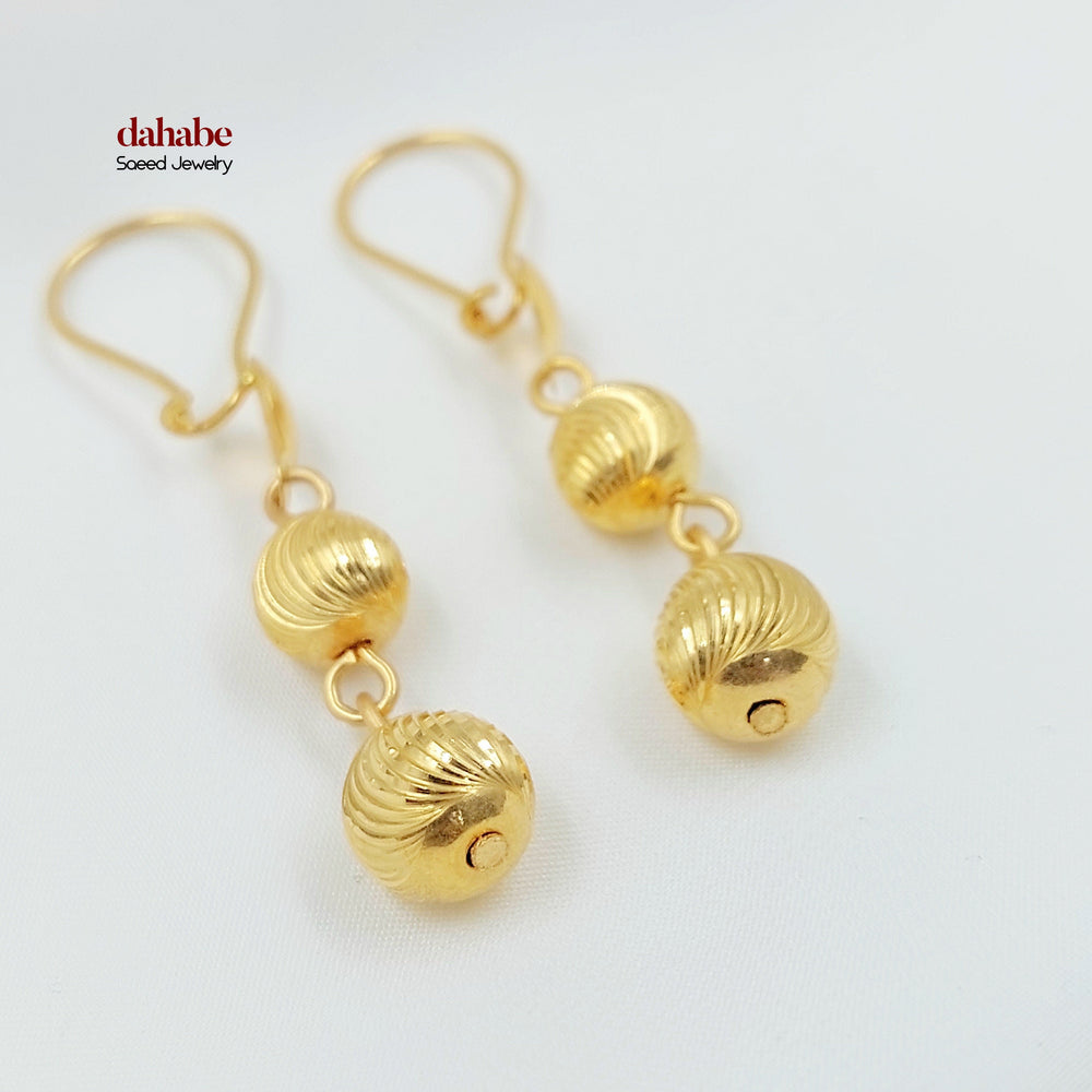 21K حلق مسبحة اكسترا-مجوهرات الشيخ سعيد-Saeed Jewelry 