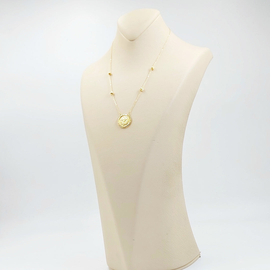 Print Rashadi Necklace Made of 18K Gold by Saeed Jewelry 