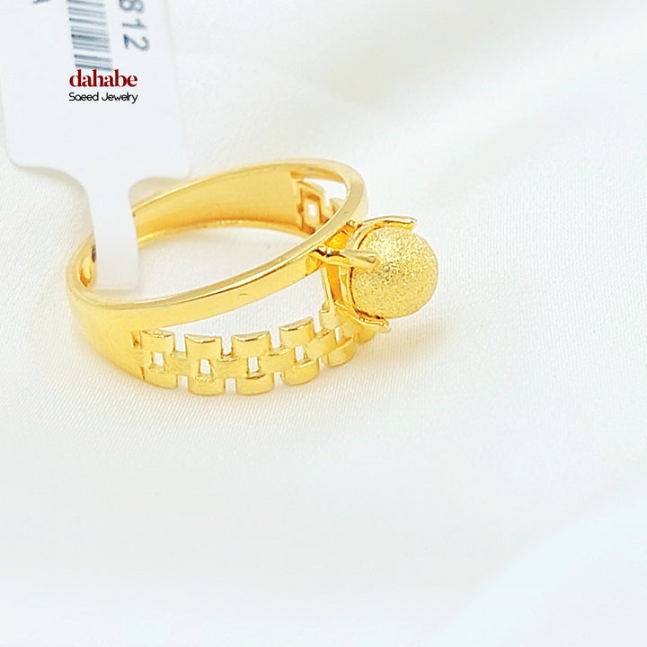 21K خاتم طابات اكسترا-مجوهرات الشيخ سعيد-Saeed Jewelry 