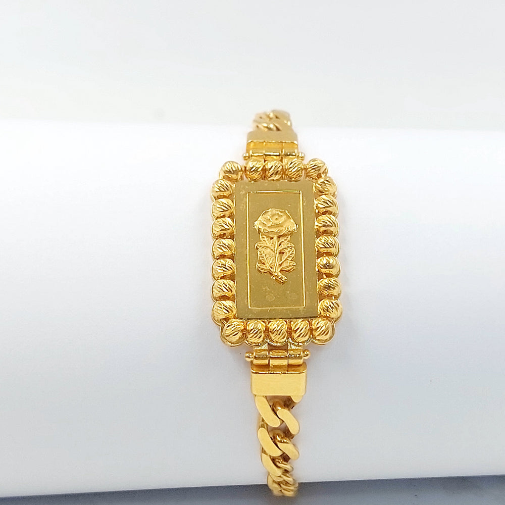 21K اسوارة اونصه طابات-مجوهرات الشيخ سعيد-Saeed Jewelry 