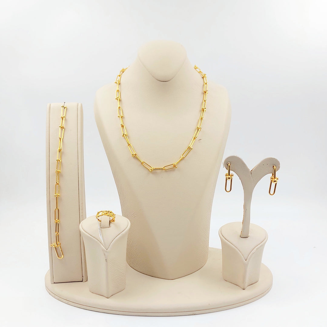 Paperclip Set Made of 21K Gold by Saeed Jewelry 