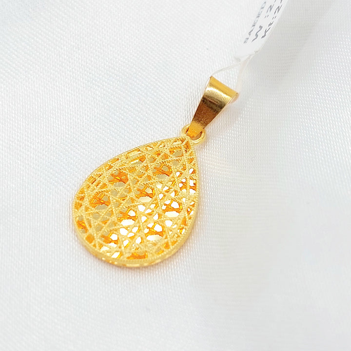 Deluxe Tears Pendant Made of 21K Gold by Saeed Jewelry 
