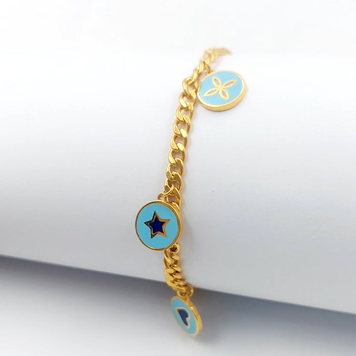 21K اسوارة دنانديش مينا-مجوهرات الشيخ سعيد-Saeed Jewelry 