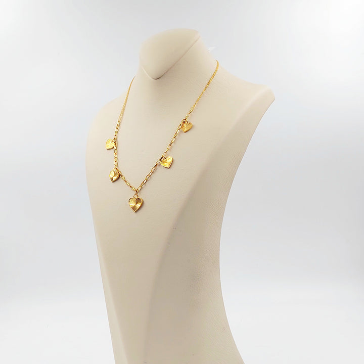 Heart Joy Necklace Made of 21K Gold by Saeed Jewelry 
