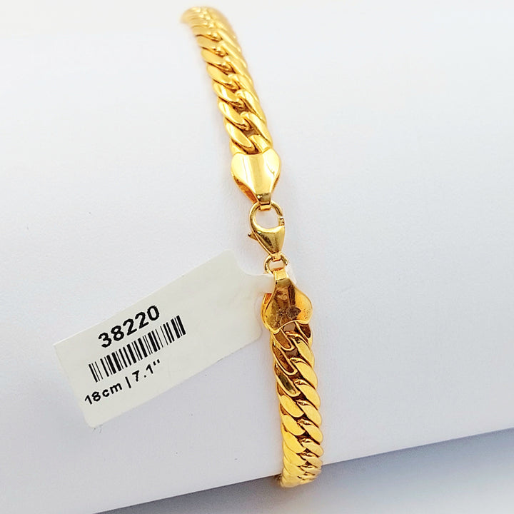 Deluxe Cuban Links Bracelet Made of 21K Gold by Saeed Jewelry 
