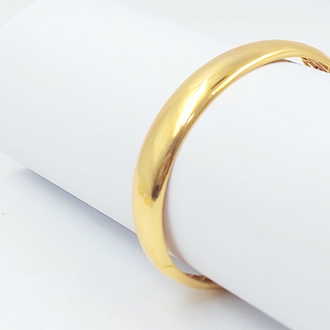 Plain Bangle Bracelet Made of 21K Gold by Saeed Jewelry 