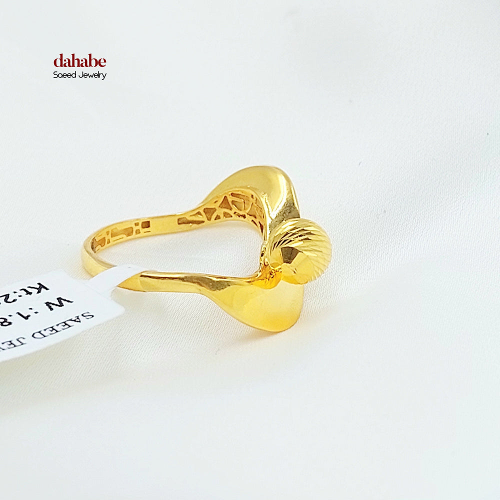 21K خاتم طابات اكسترا-مجوهرات الشيخ سعيد-Saeed Jewelry 