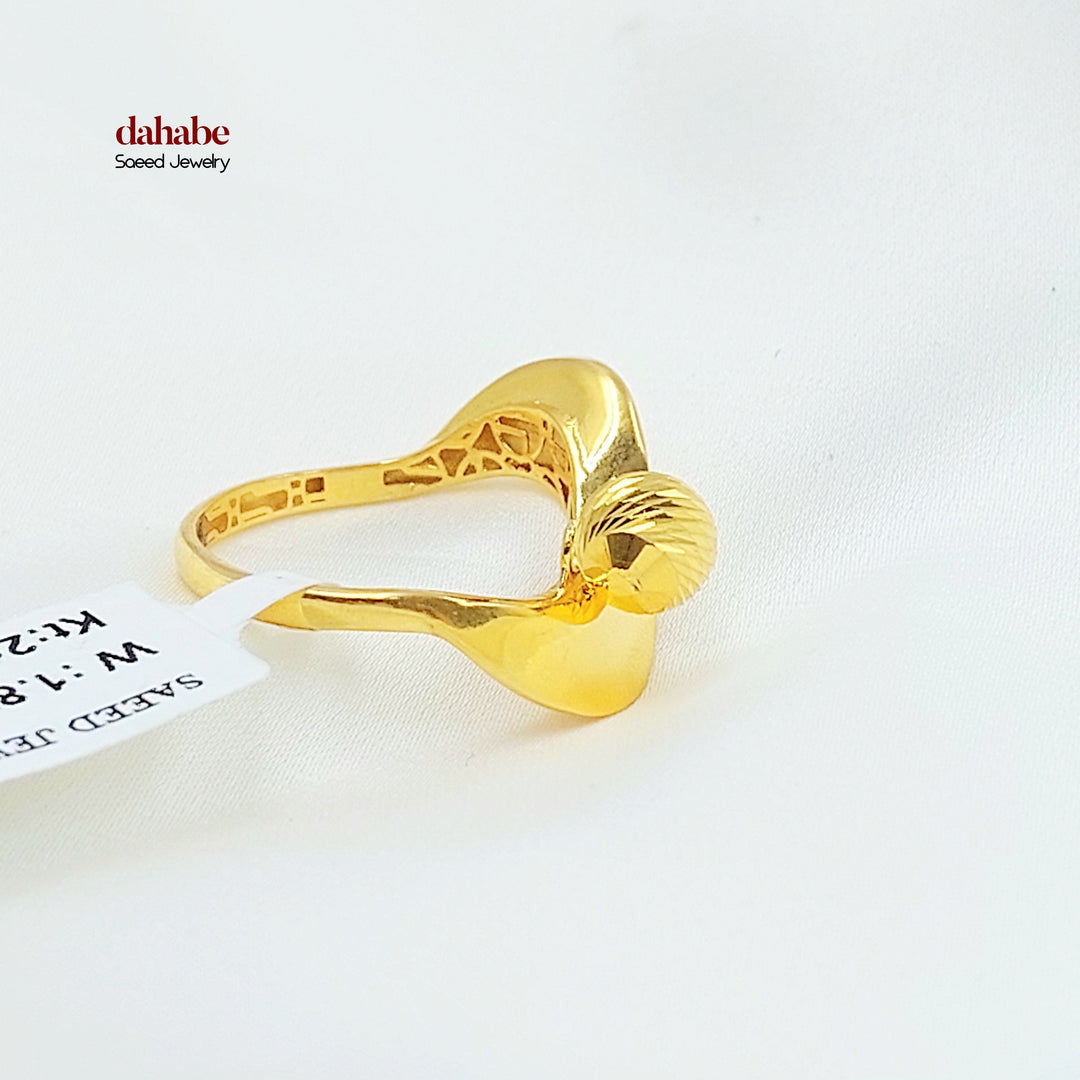21K خاتم طابات اكسترا-مجوهرات الشيخ سعيد-Saeed Jewelry 
