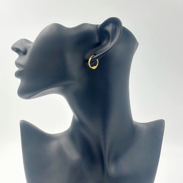 21K حلق ذبلة-مجوهرات الشيخ سعيد-Saeed Jewelry 